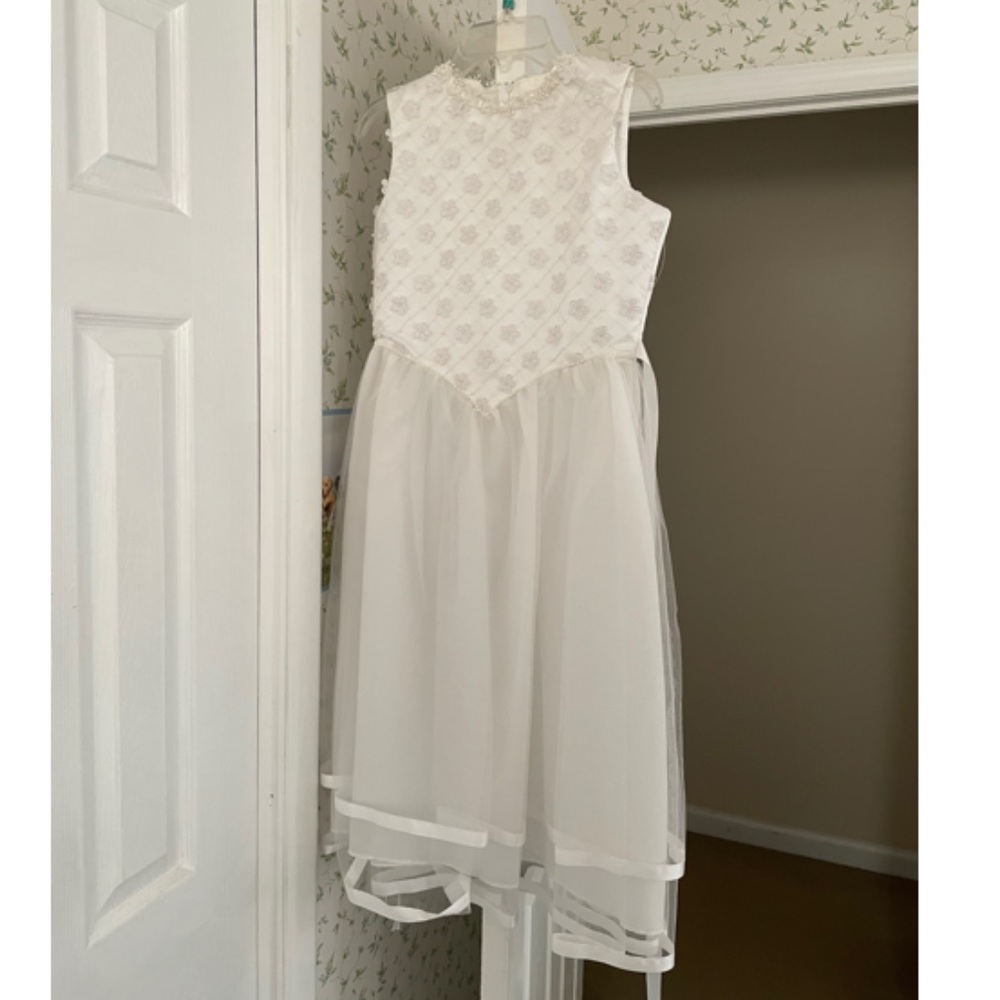 Size 12 girls white dress